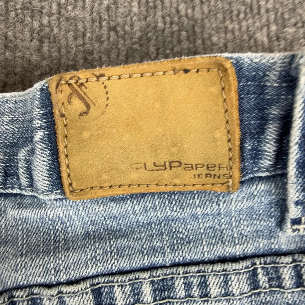 Flypaper Jeans Mens 36x32 Light Wash Blue Relaxed Fit Straight Leg Denim Pants